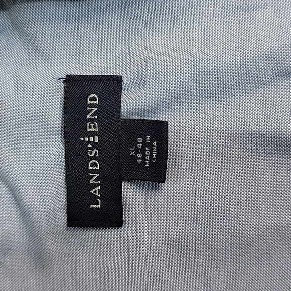 Men's Land's End Striped Sports Coat, Blue/White, Size XL, Preowned EUC - Picture 8 of 8